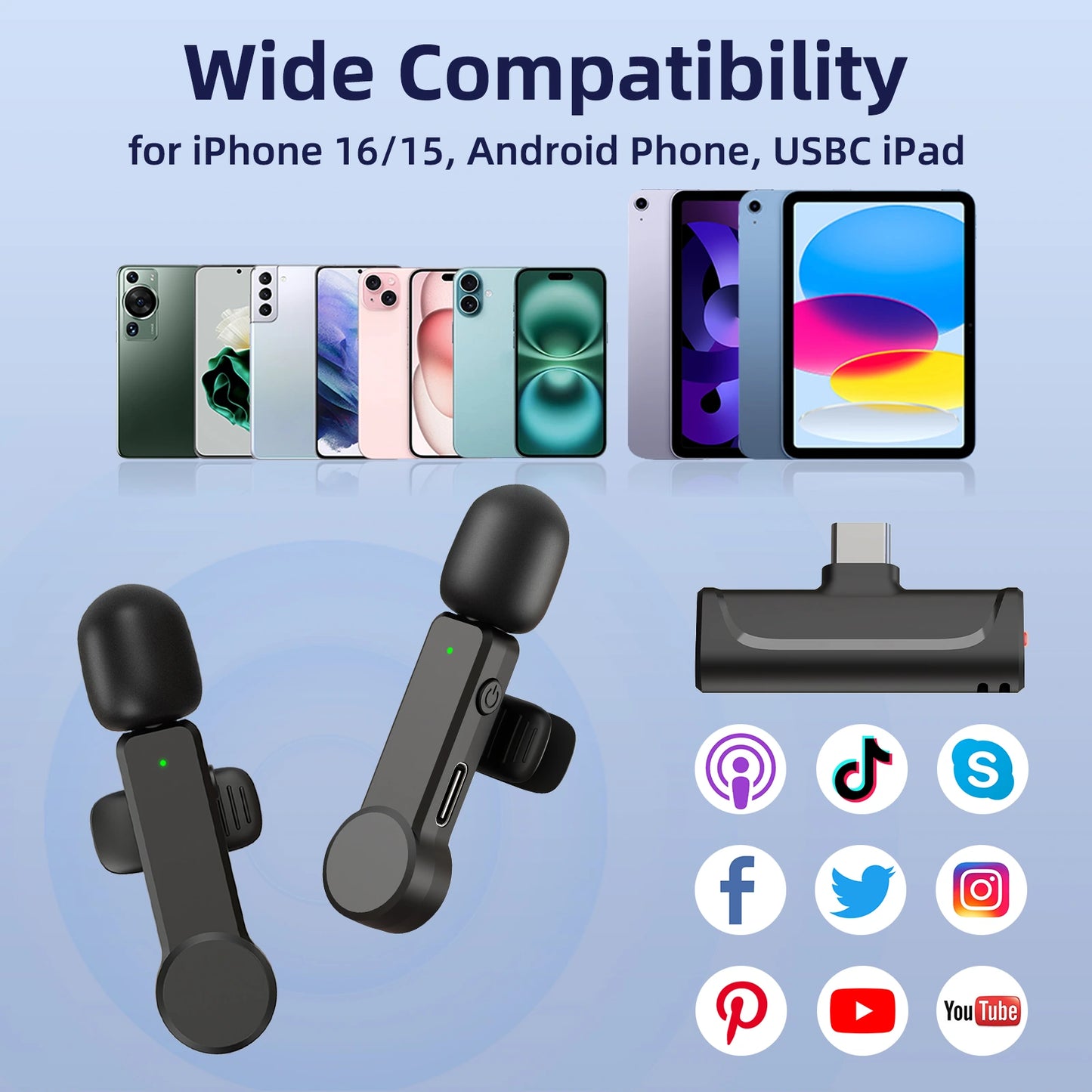 NPTCL Mini Mic Wireless Lapel (Dual Pack)