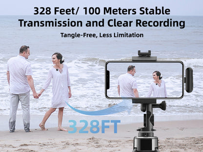 Wireless Microphone for iPhone 17 16 15 - AI Noise Cancelling Mini Lavalier Mic USB C for Android Phone with 35H Charging Case for Video Recording Vlogging YouTube TikTok