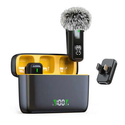 NPTCL H6 Pro Wireless Lavalier Microphone with Charging Case