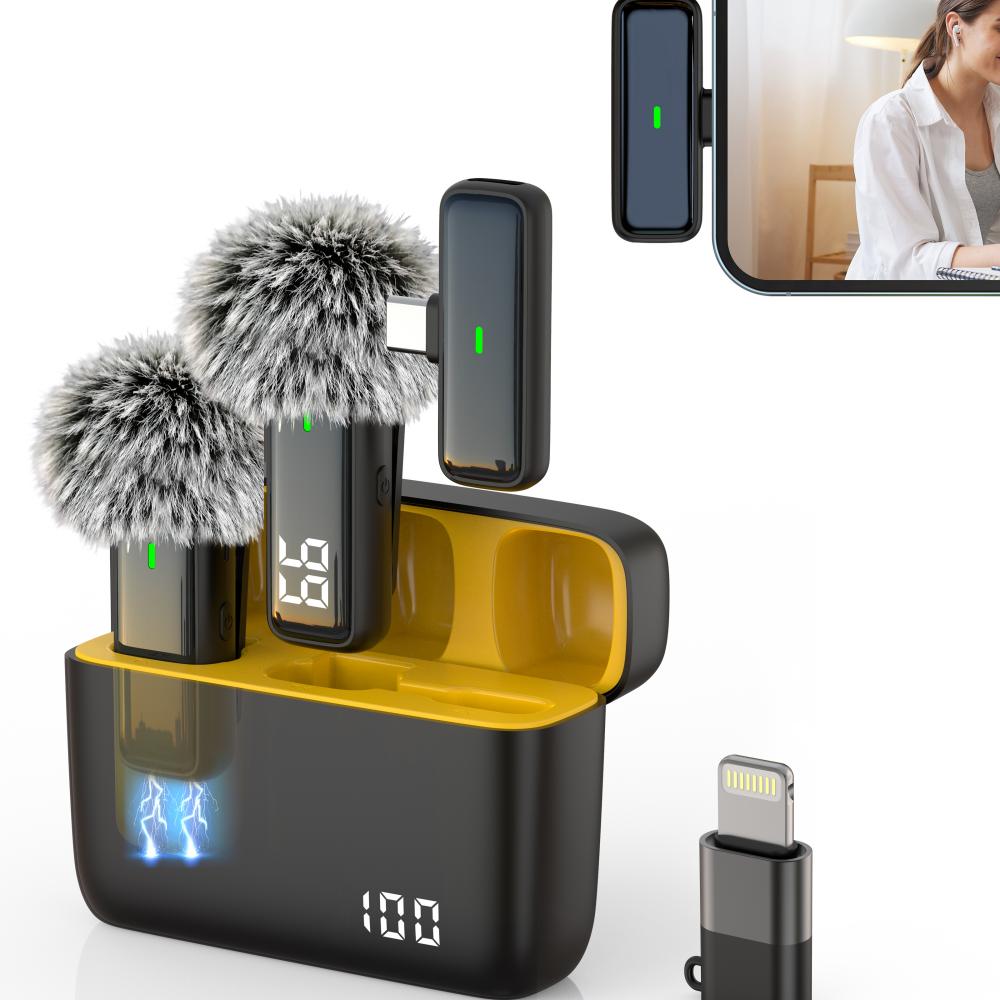 NPTCL H6 Pro Wireless Lavalier Microphone with Charging Case