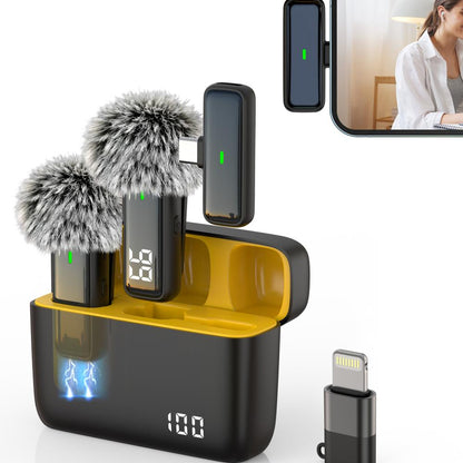 NPTCL H6 Pro Wireless Lavalier Microphone with Charging Case