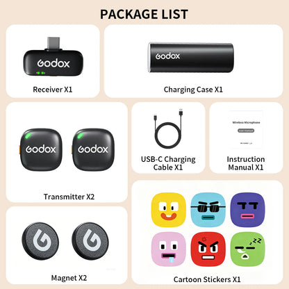 NPTCL C01 Cube Wireless Lavalier Microphone for iPhone iPad Android