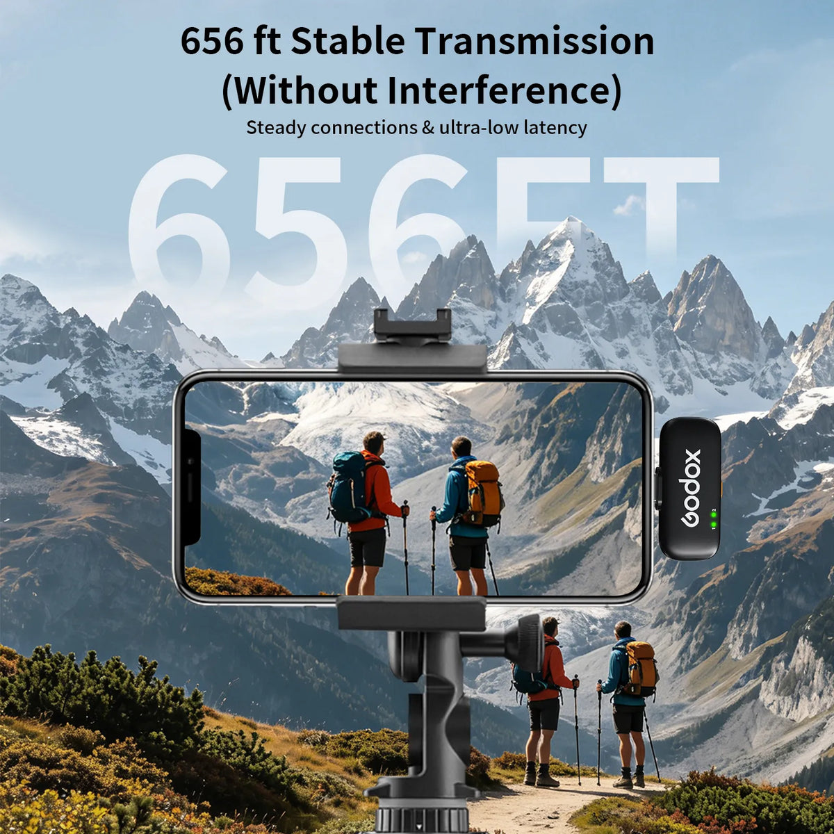 NPTCL C01 Cube Wireless Lavalier Microphone for iPhone iPad Android
